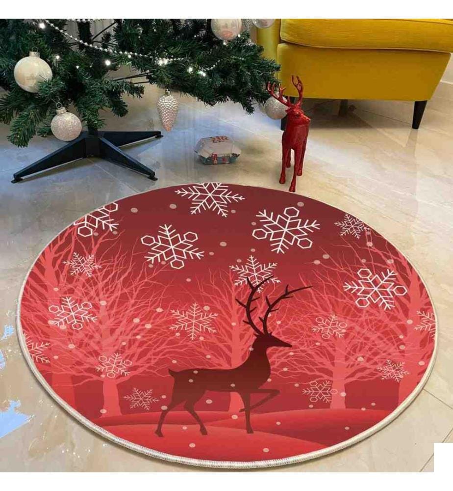 Tapis, 120 cm, , Rouge, 70% Coton - 30% Polyester, 1450 gr-m²,