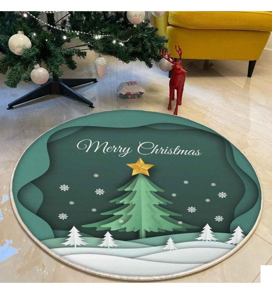 Tapis, 80 cm, , Vert, Blanc, 70% Coton - 30% Polyester, 1450 gr-m²,