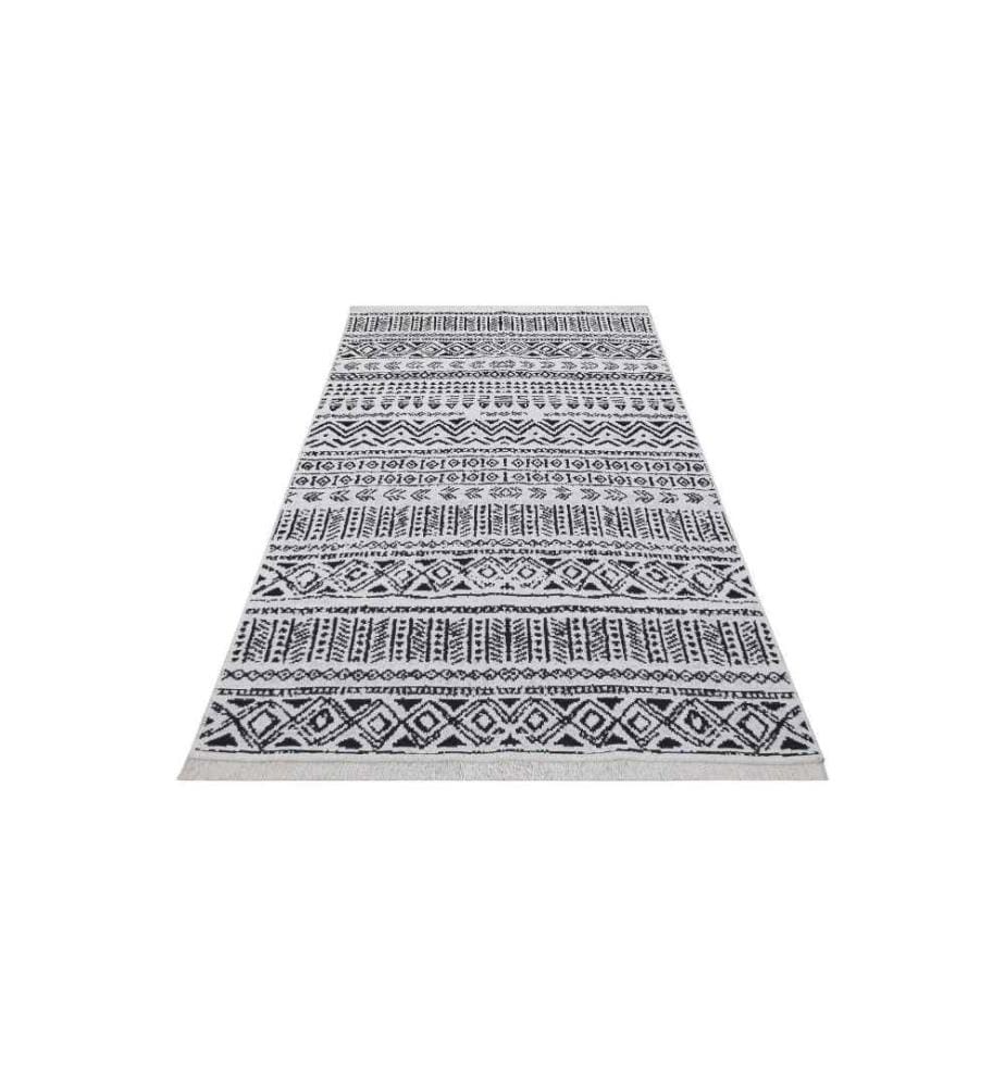 Tapis, 80 x 300, , Black, White, Cotton, No Pile