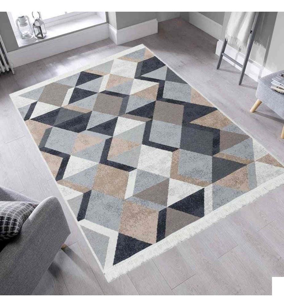 Tapis, 80 x 150, , Beige, Black, White, Cotton, 1100 gr-m²,