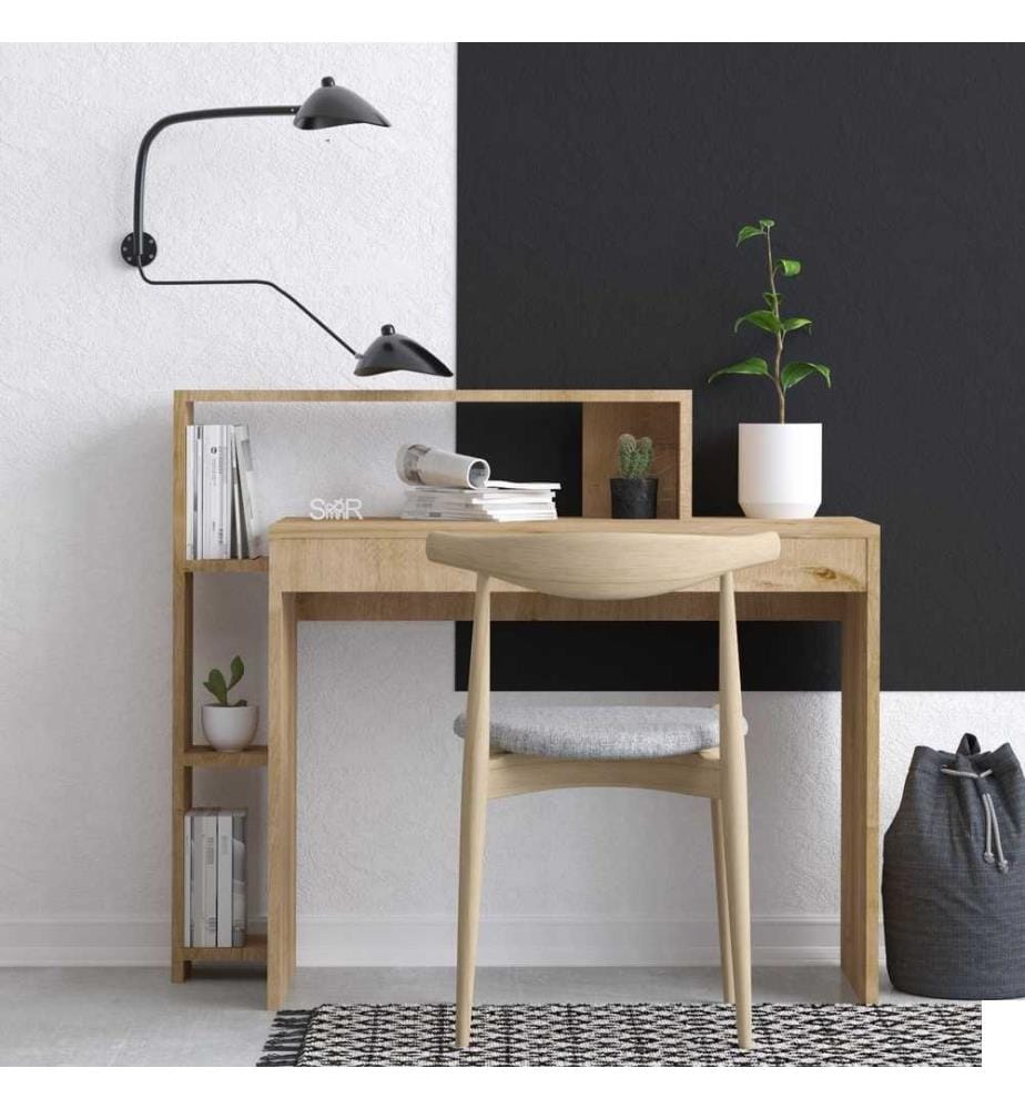 Bureau d'étude, chêne, panneau de particules mélaminé