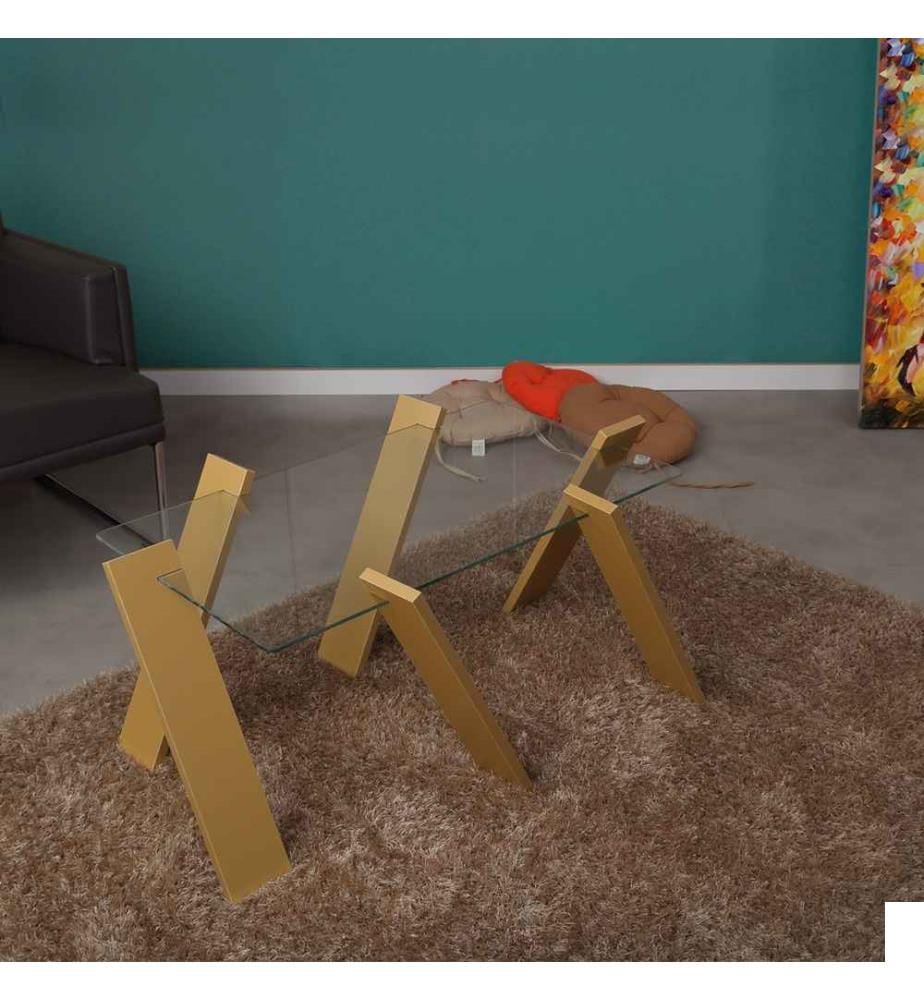 Table basse, Mustard, panneau de particules mélaminé