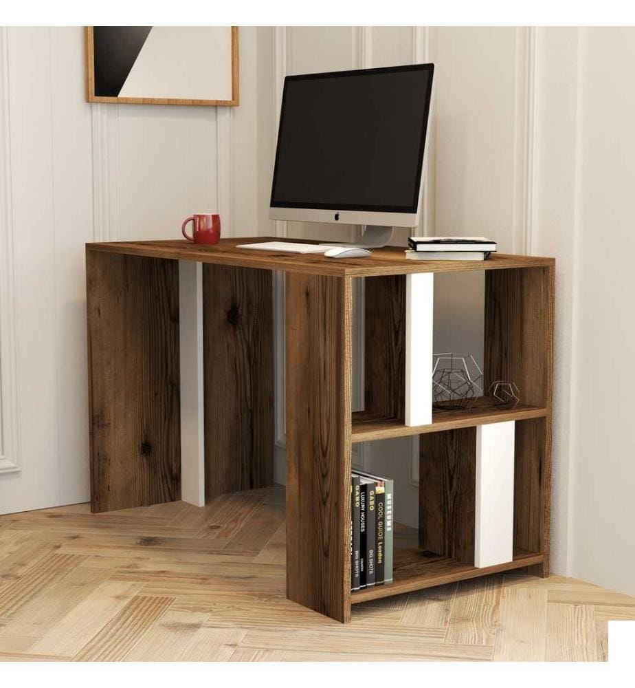 Bureau d'étude, noyer blanc, panneau de particules mélaminé
