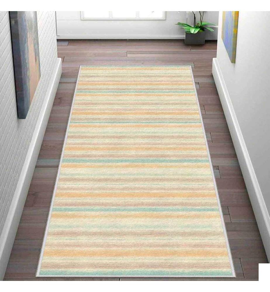 Tapis, crème, jaune, bleu, vison, 100 % polyester, 50 x 80 cm