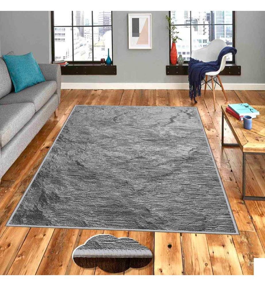 Tapis, gris, 100% polyester, 50 x 80 cm