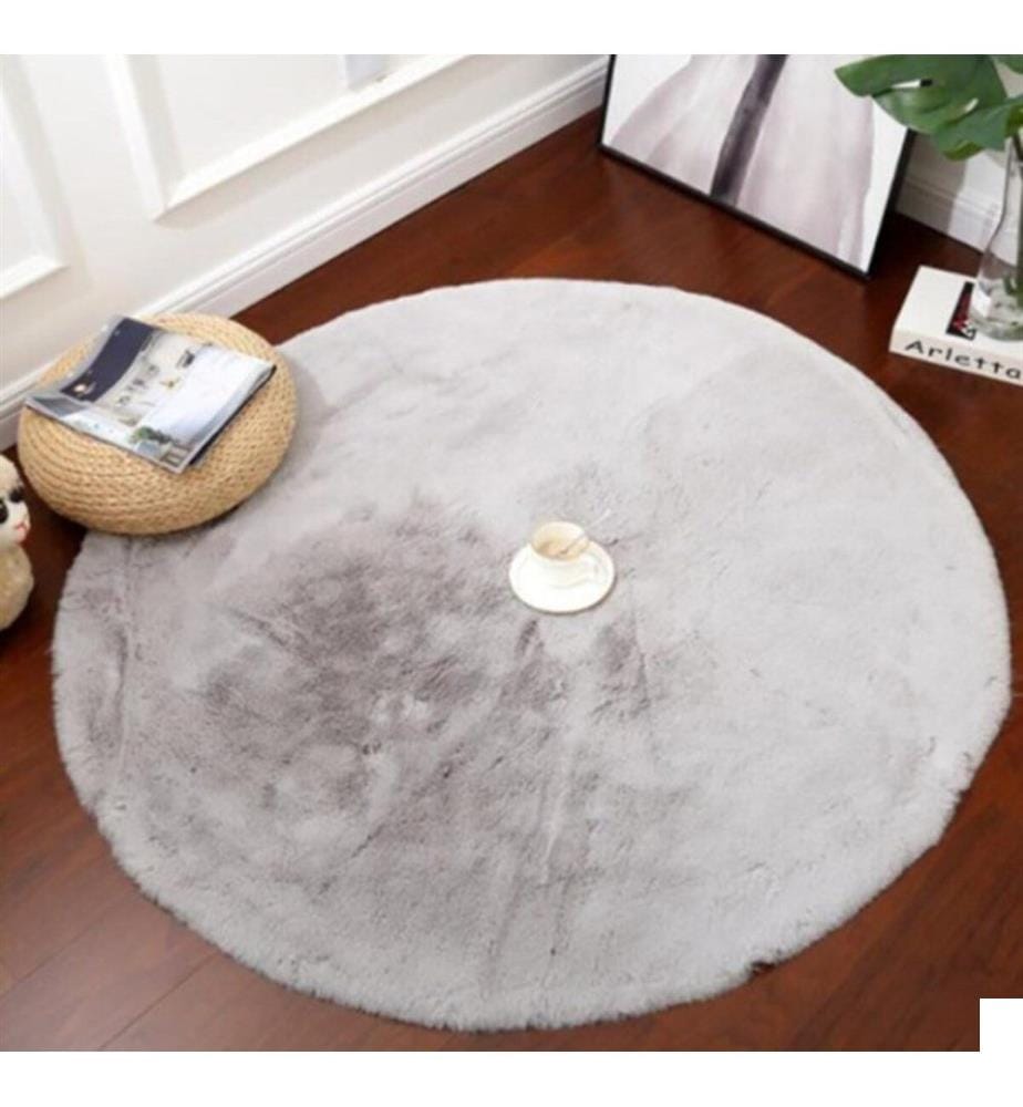 Tapis, gris, 100% polyester, 150 x 150 cm