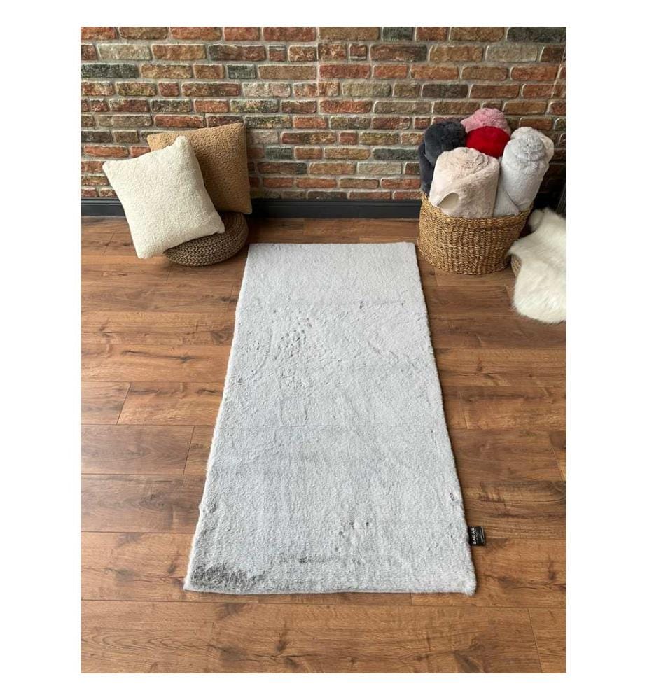 Tapis, gris, 100% polyester, 90 x 150 cm
