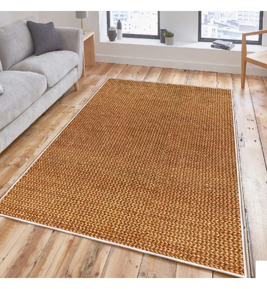 Tapis, camel, 100% coton, 60 x 100 cm