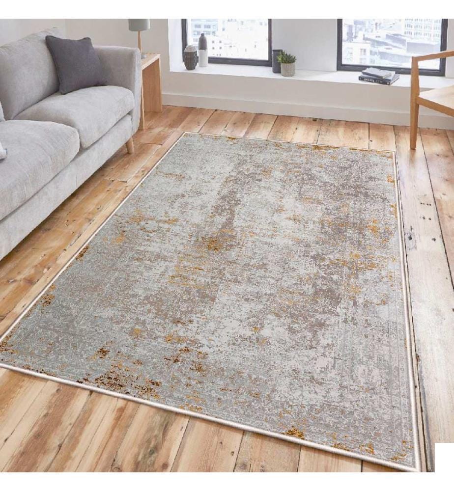Tapis, crème, camel, 100% coton, 60 x 100 cm