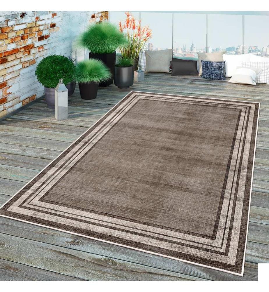 Tapis, marron, 70% coton / 30% chenille, 80 x 50 cm
