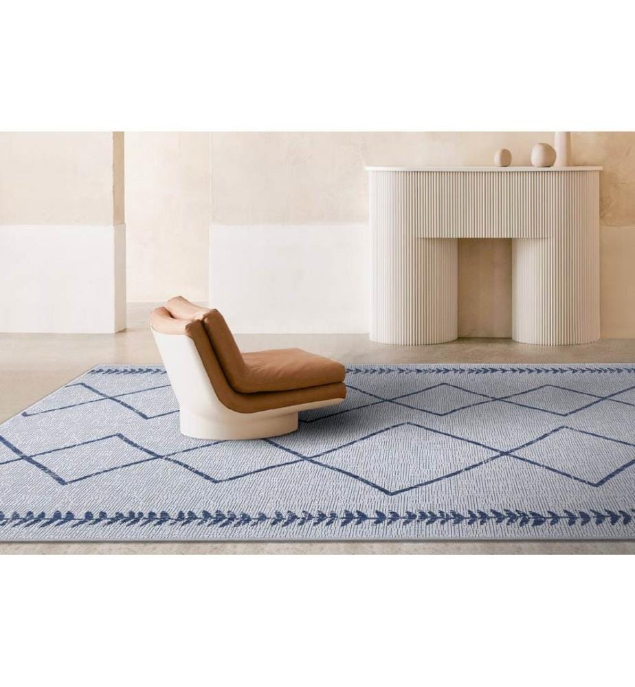 Tapis, bleu marine, 100% sisal, 50 x 80 cm
