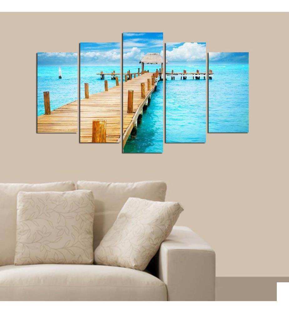 Peinture décorative MDF, 5 pièces, Multicolore, MDF
