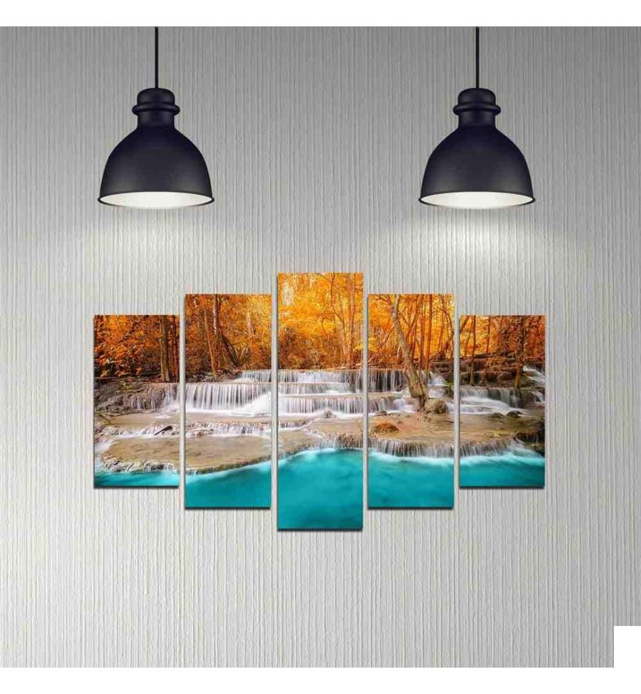 Peinture décorative MDF, 5 pièces, Multicolore, MDF