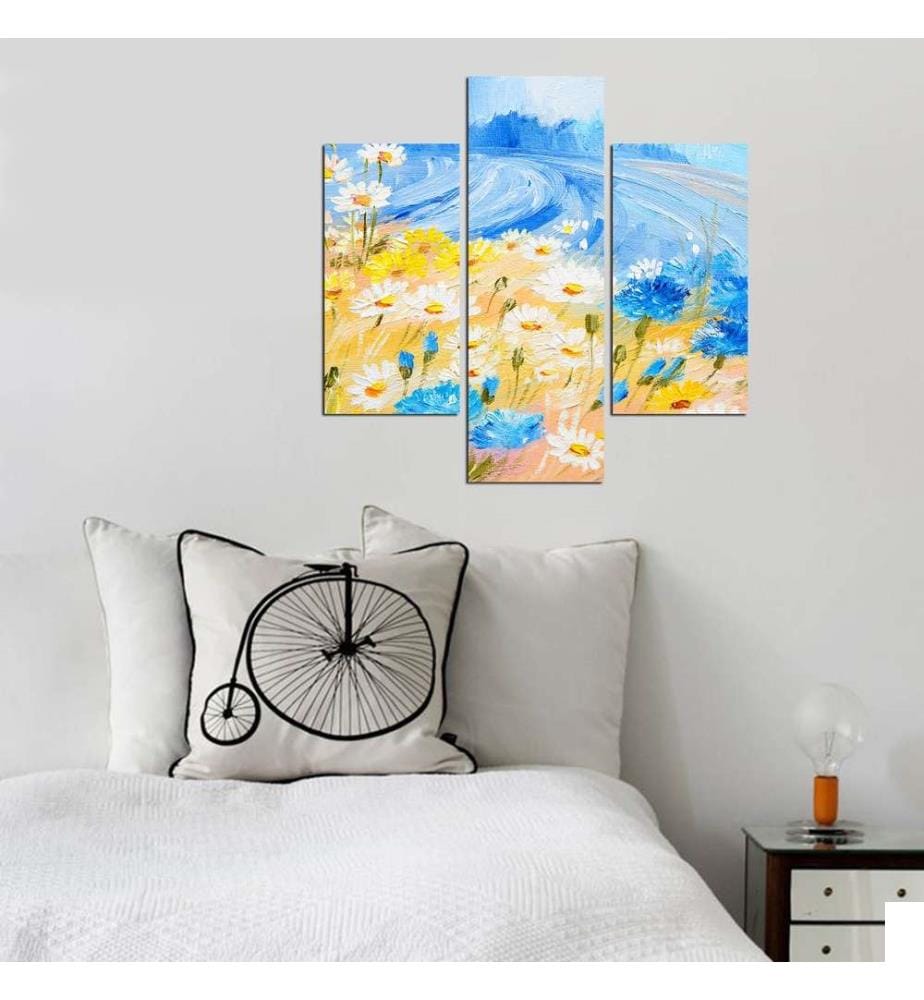 Peinture décorative MDF, 3 pièces, Multicolore, MDF