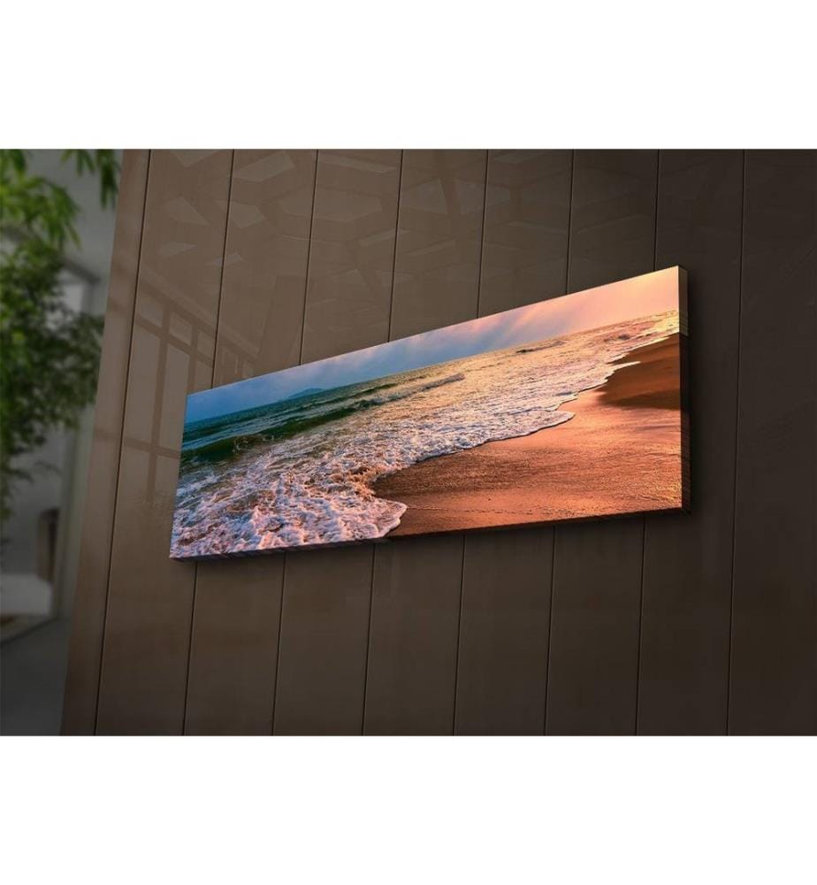 Peinture sur toile décorative éclairée par LED, multicolore, toile en daim