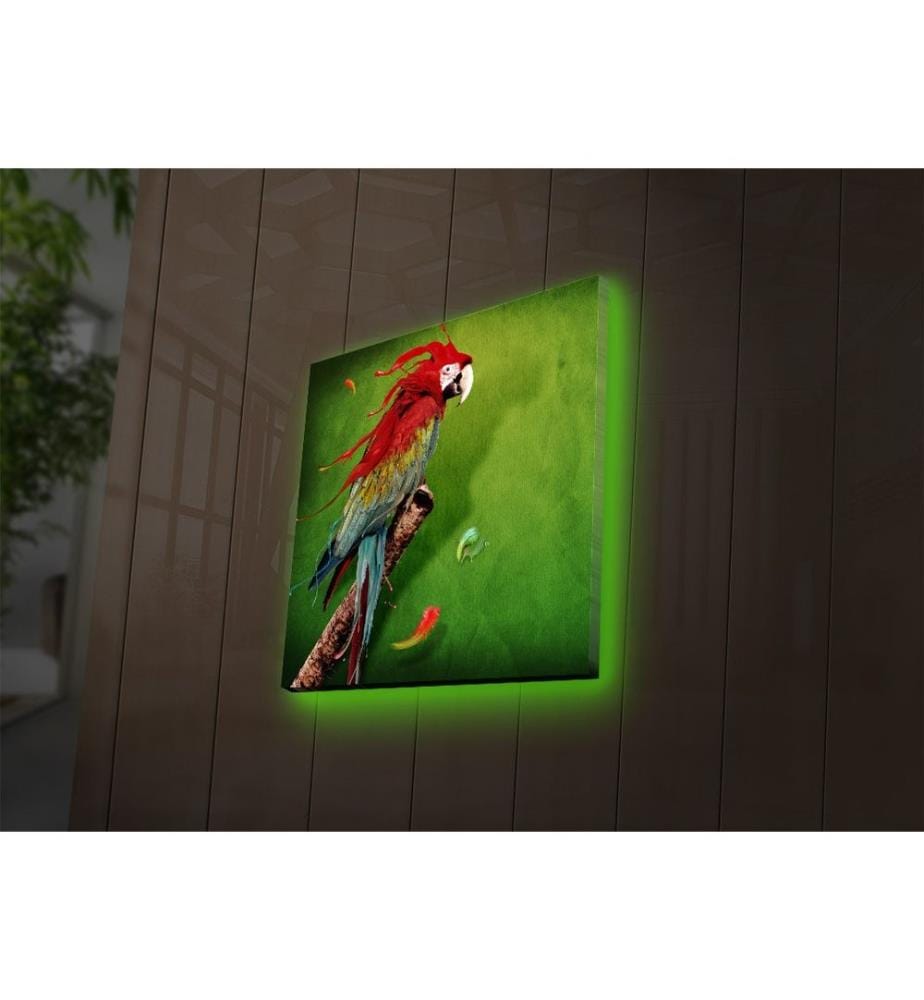 Peinture sur toile décorative éclairée par LED, multicolore, toile en daim