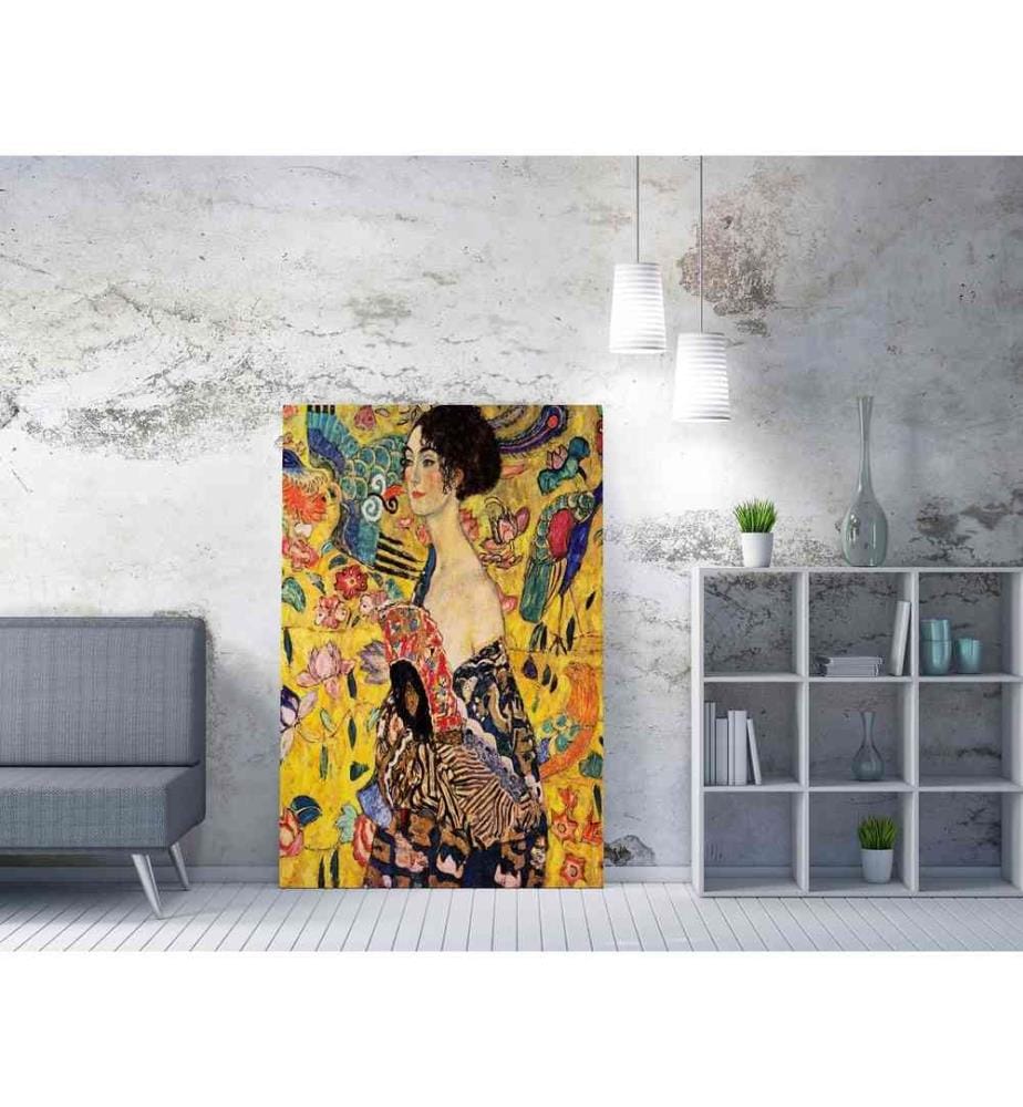 Peinture décorative sur toile, multicolore, 50% polyester - 50% coton, cadre en bois