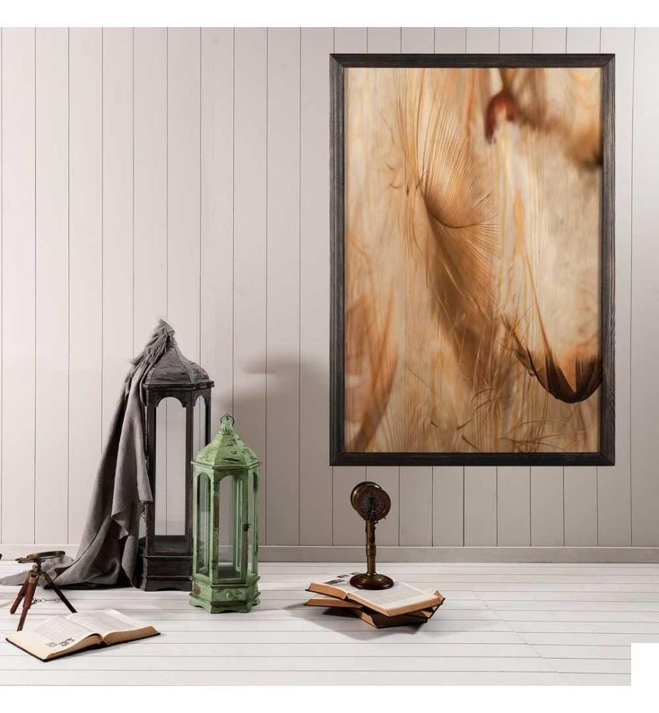 Peinture décorative en bois encadrée, multicolore, peinture en bois de pin, cadre en bois