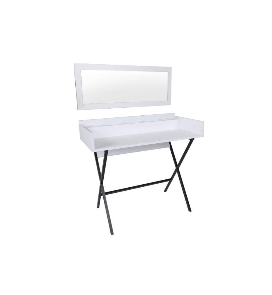 Table de maquillage, blanc, noir, panneau de particules mélaminé