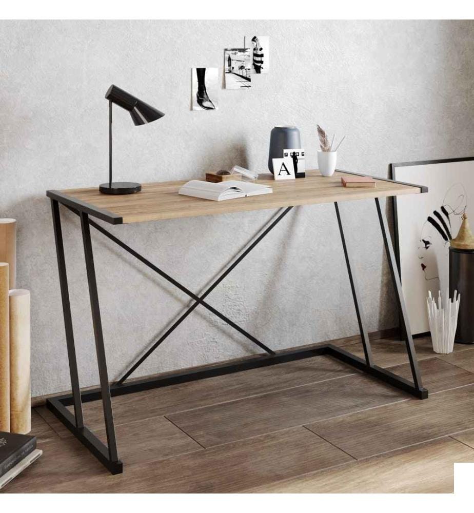 Bureau d'étude, noyer, noir, panneau de particules mélaminé