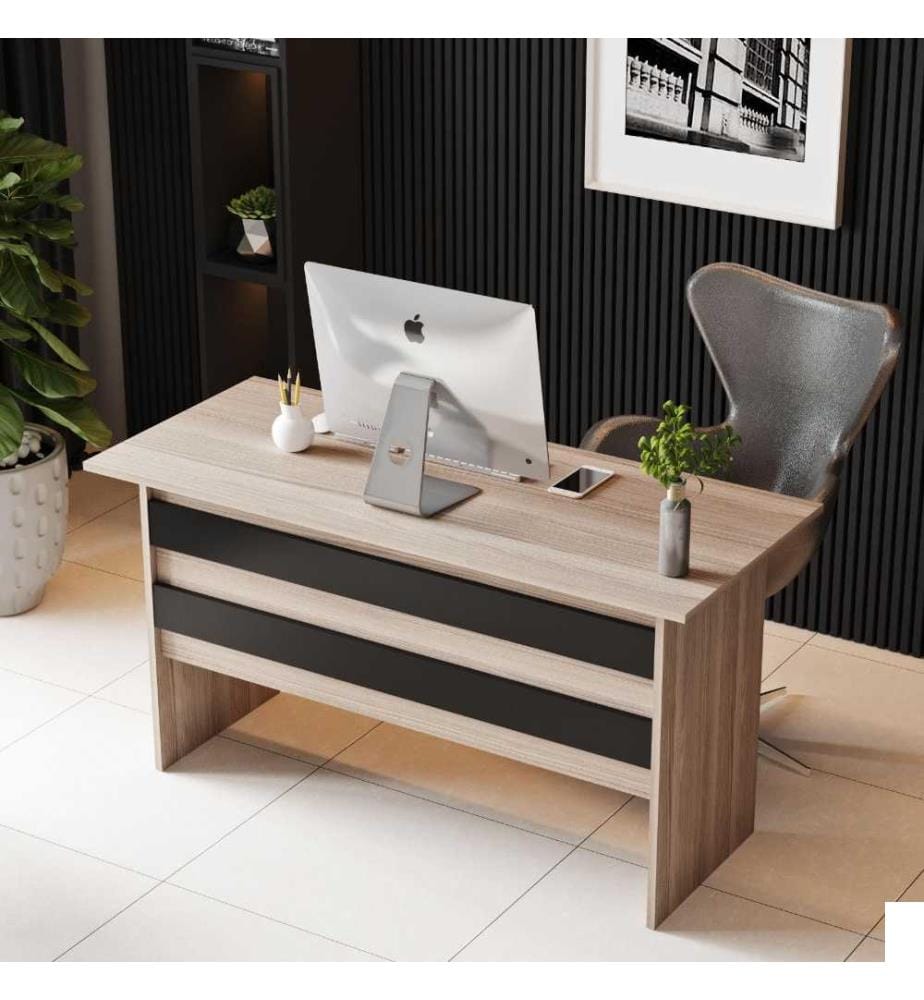 Bureau d'étude, chêne noir, panneau de particules mélaminé