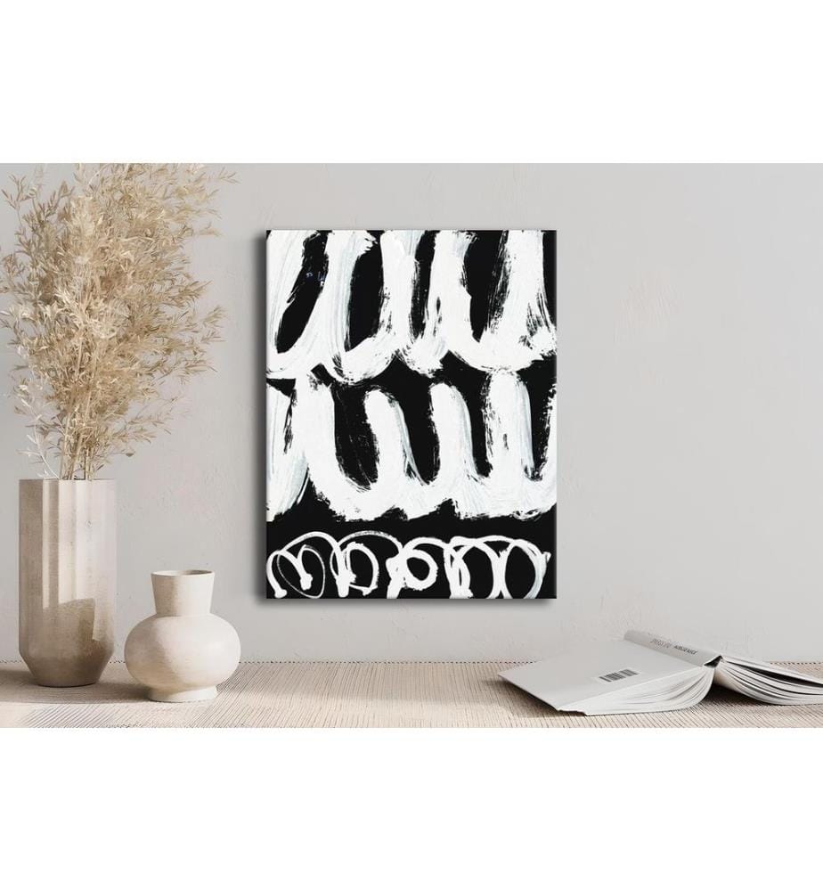 Peinture décorative sur toile, multicolore, 50 % COTON / 50 % POLYESTER, cadre en bois