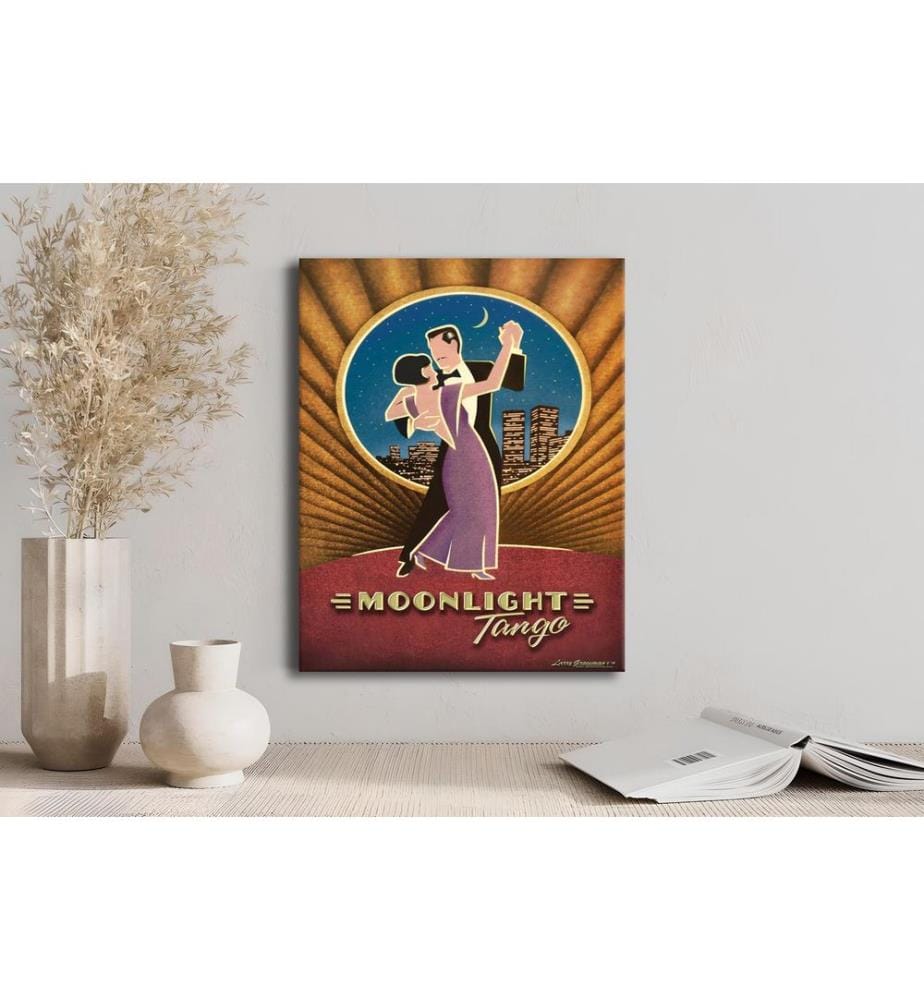 Peinture décorative sur toile, multicolore, 50 % COTON / 50 % POLYESTER, cadre en bois