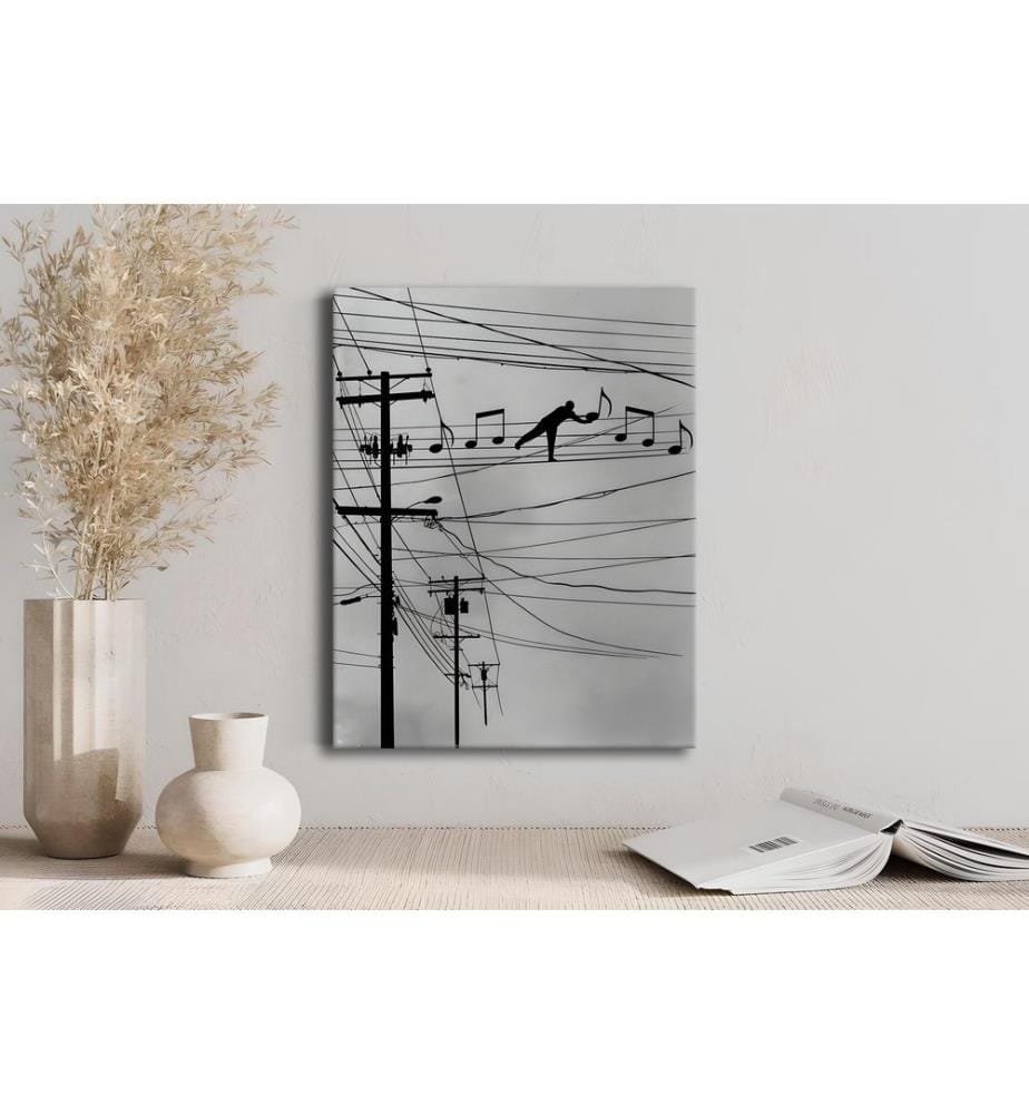 Peinture décorative sur toile, multicolore, 50 % COTON / 50 % POLYESTER, cadre en bois