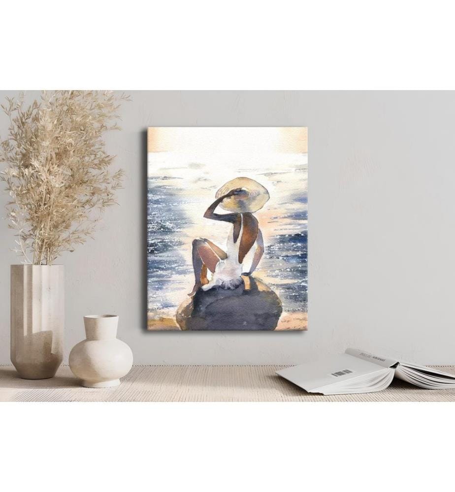 Peinture décorative sur toile, multicolore, 50 % COTON / 50 % POLYESTER, cadre en bois
