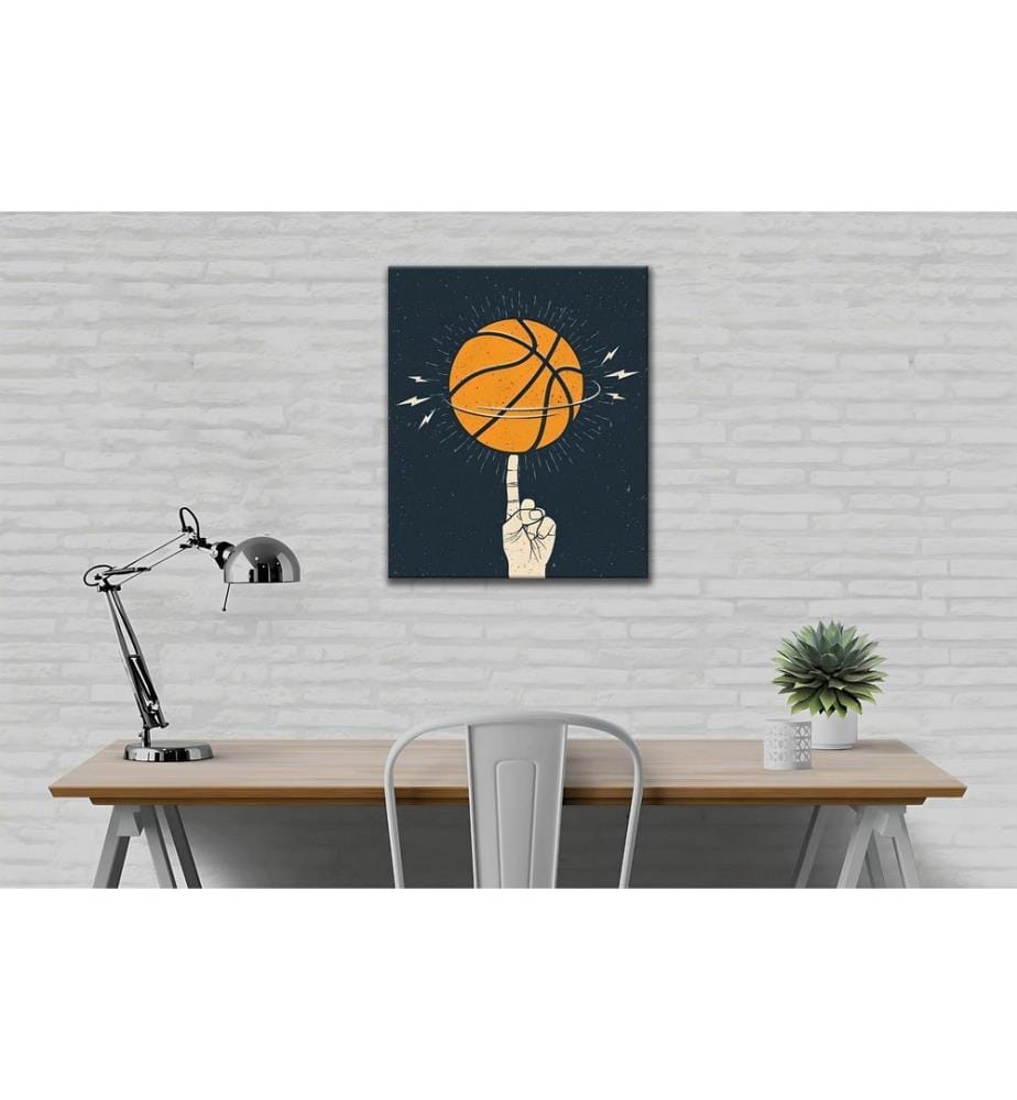 Peinture décorative sur toile, multicolore, 50 % COTON / 50 % POLYESTER, cadre en bois