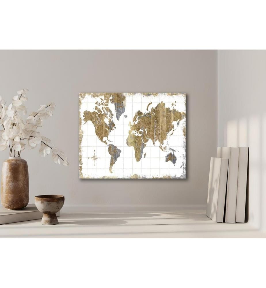 Peinture décorative sur toile, multicolore, 50 % COTON / 50 % POLYESTER, cadre en bois