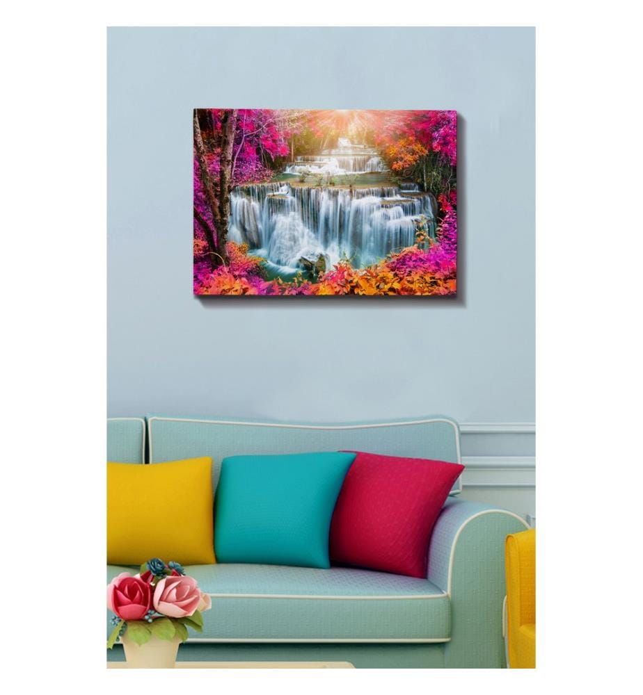 Peinture décorative sur toile, multicolore, 100 % TOILE, cadre : 100 % BOIS