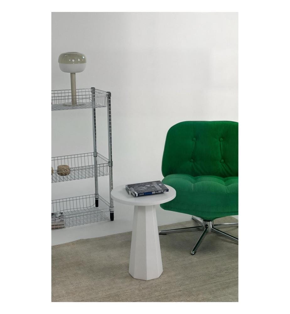 Table d'appoint, blanc, 100 % MDF