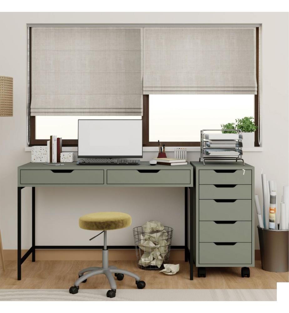 Bureau, vert, 100 % panneau de particules mélaminé