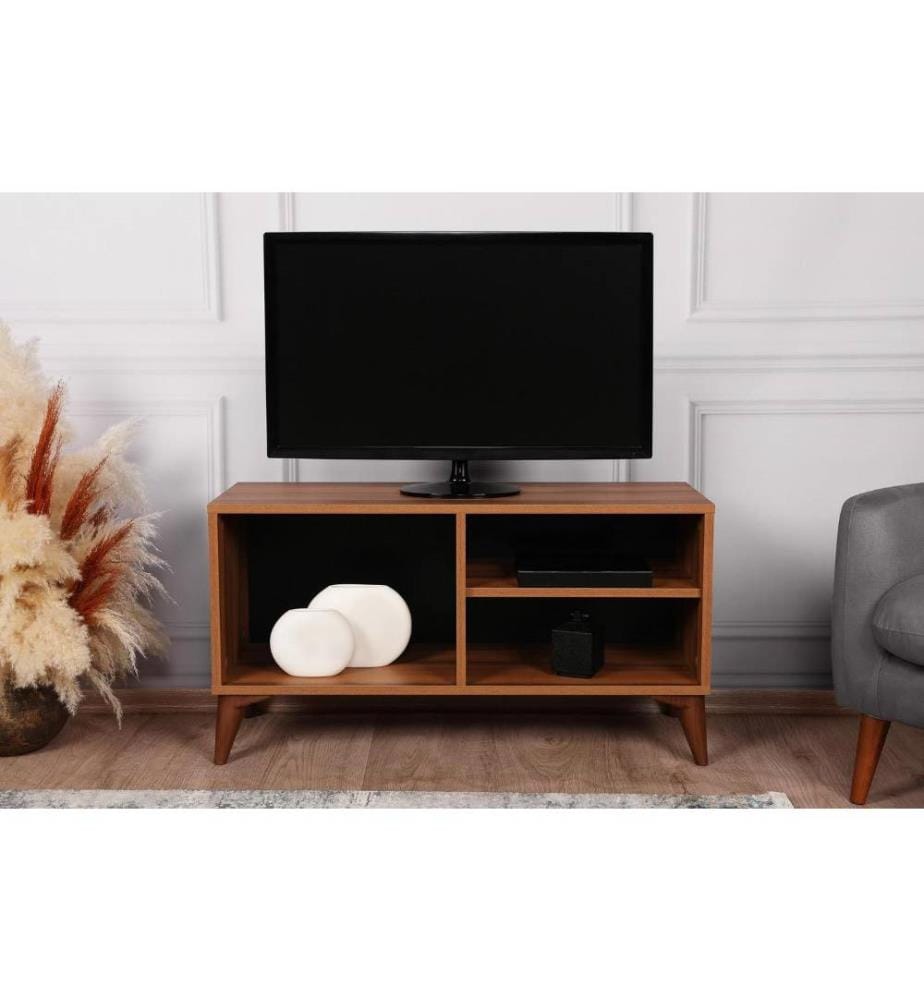 Élément TV, noyer, panneau de particules mélaminé
