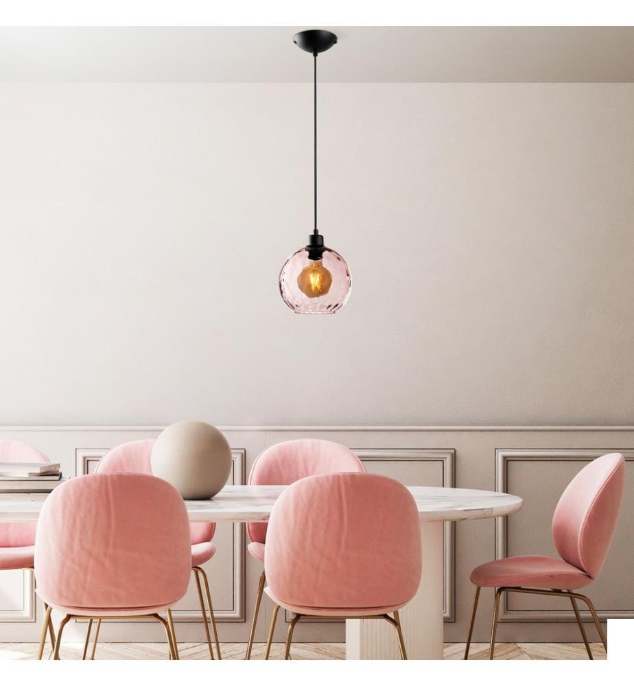 Lustre, rose, CORPS EN MÉTAL