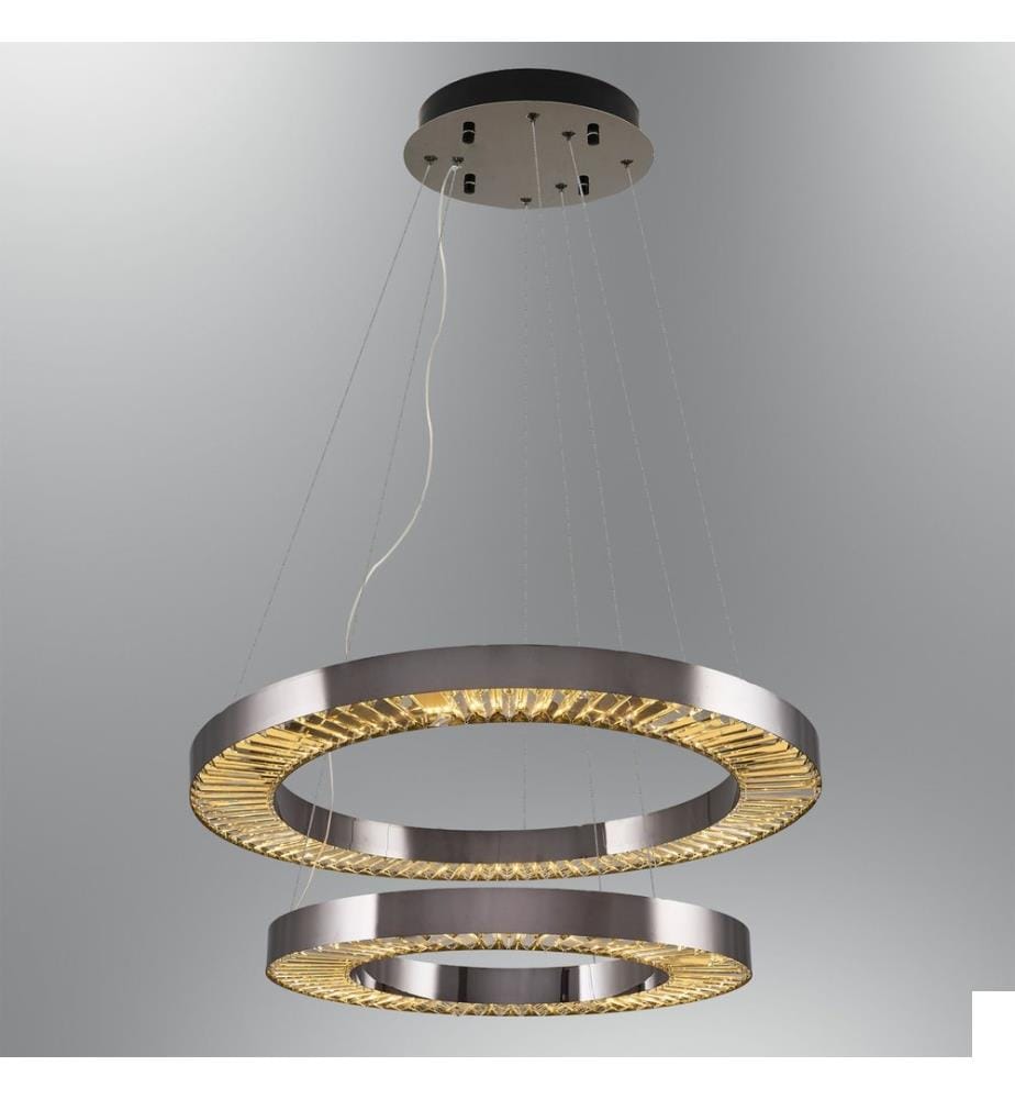 Lustre, platine, CORPS EN MÉTAL, capuchon en verre opale