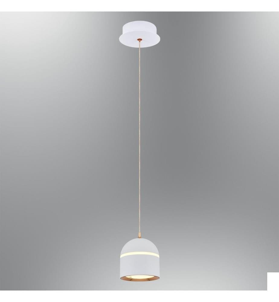 Lustre, blanc, CORPS EN MÉTAL, abat-jour en verre opale