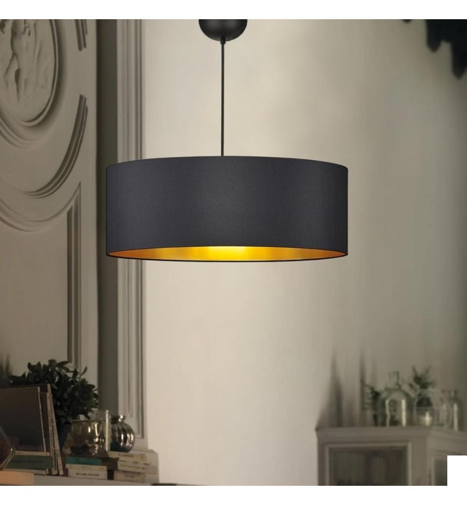 Lustre, noir, doré, CAPUCHON EN TISSU