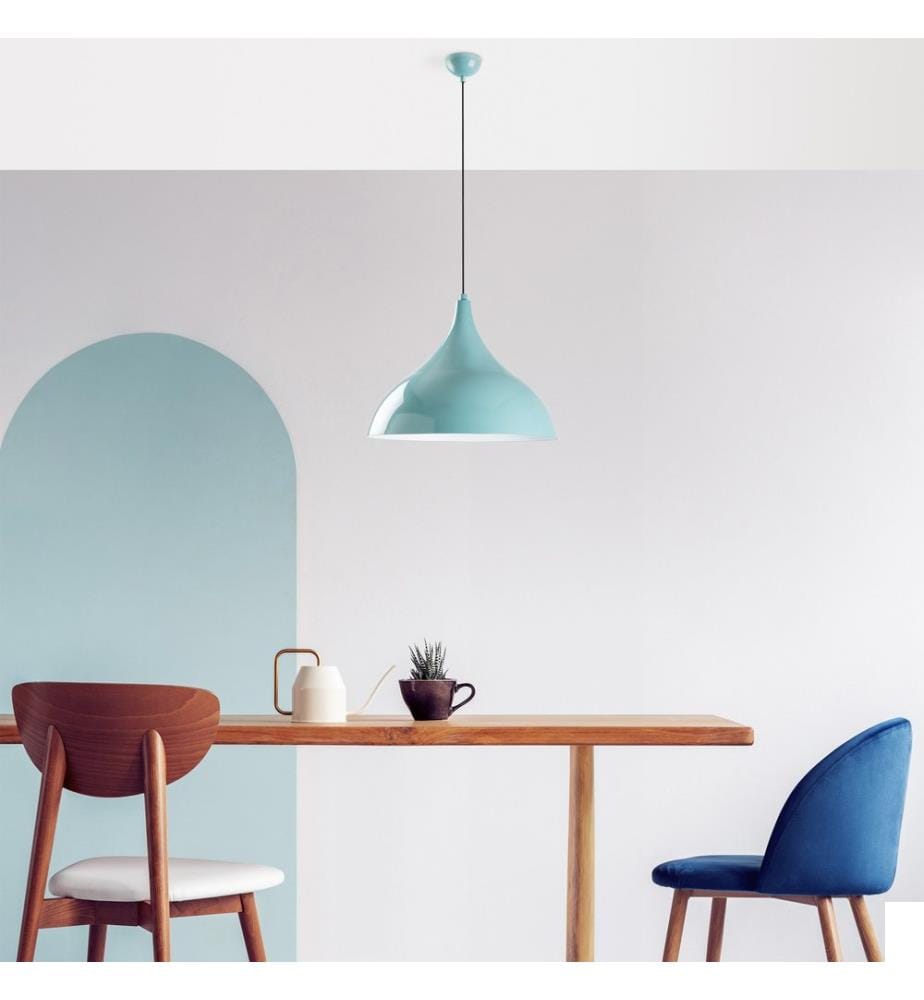 Lustre, turquoise, CORPS EN MÉTAL