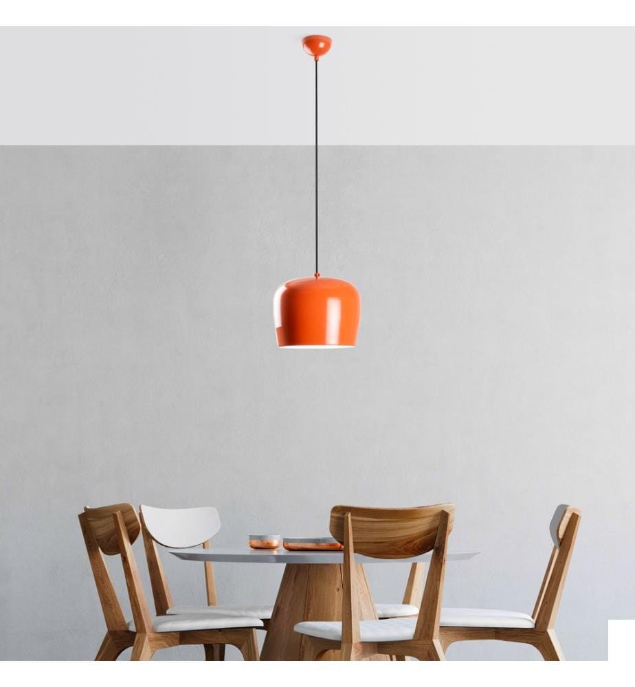 Lustre, orange, CORPS EN MÉTAL