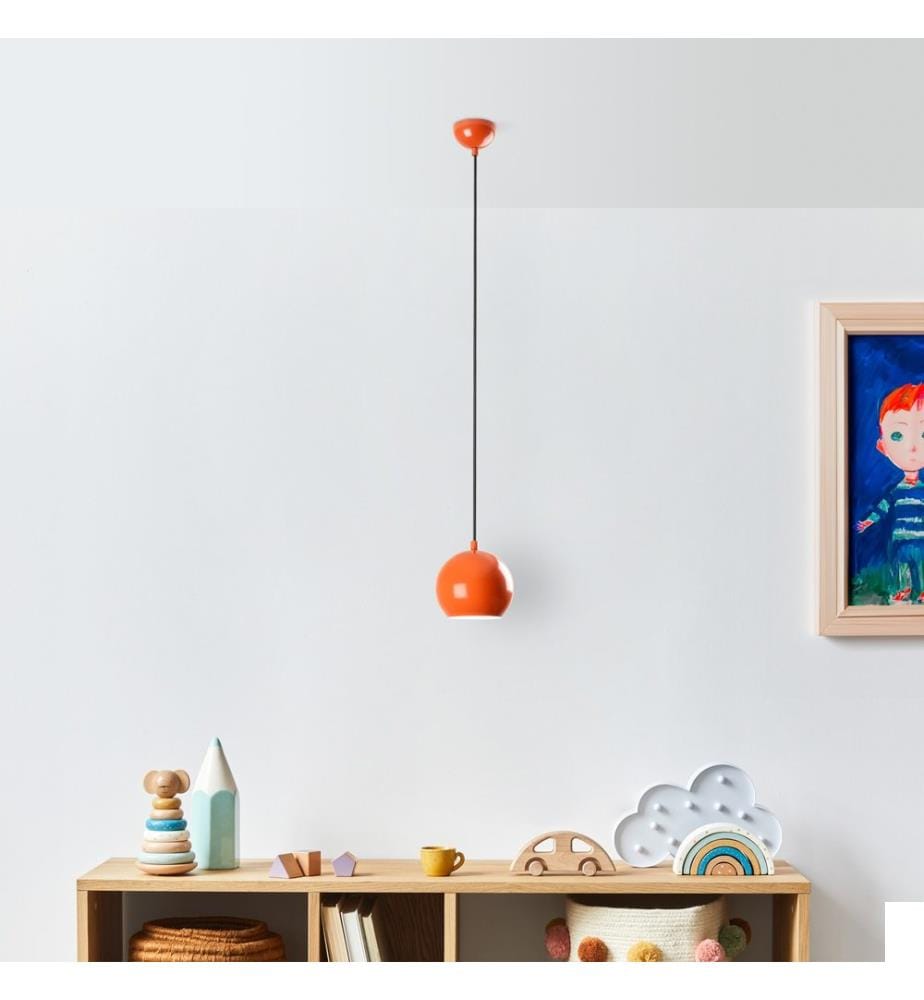 Lustre, orange, CORPS EN MÉTAL