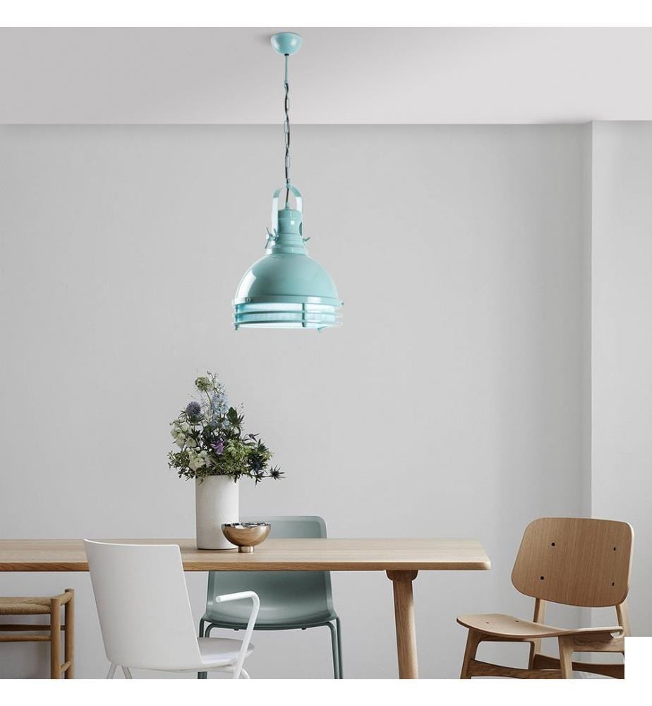 Lustre, turquoise, CORPS EN MÉTAL