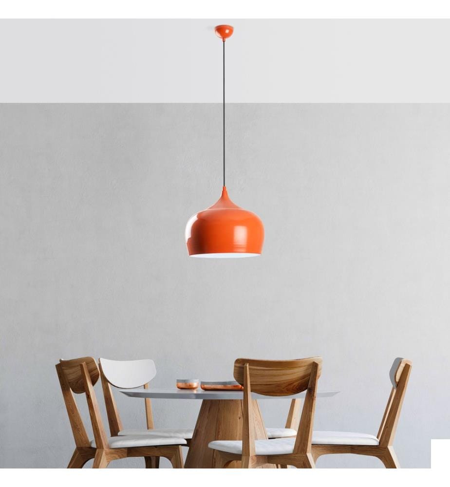 Lustre, orange, CORPS EN MÉTAL