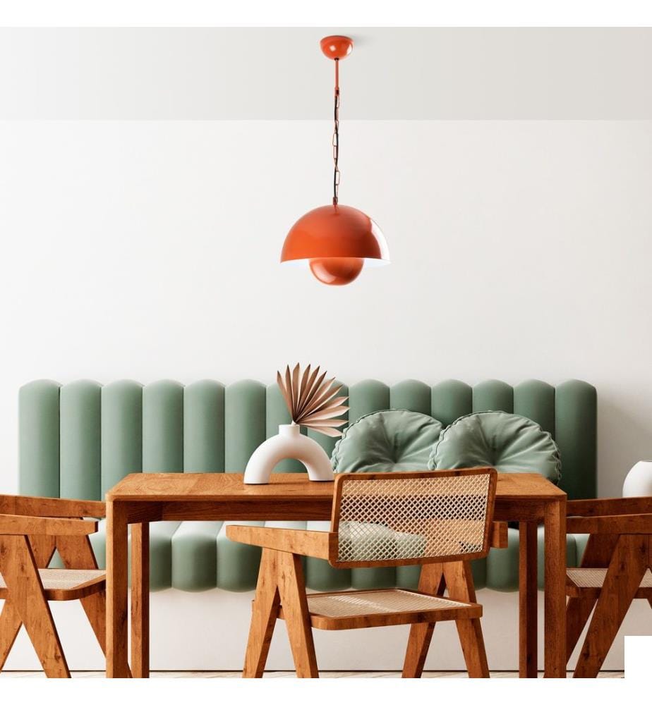 Lustre, orange, CORPS EN MÉTAL