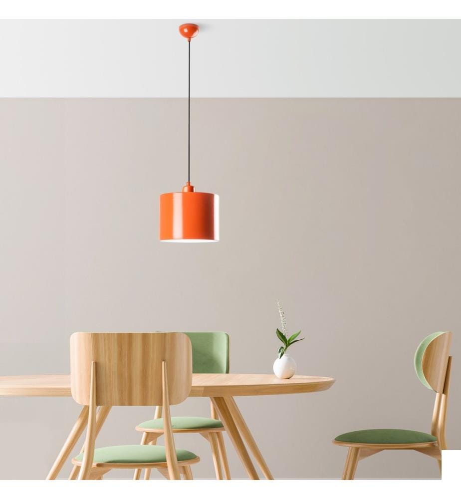 Lustre, orange, CORPS EN MÉTAL