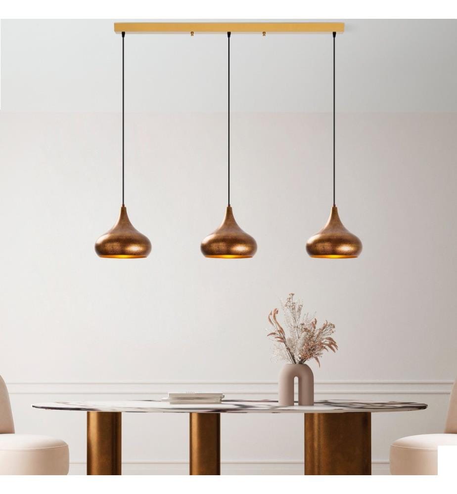 Lustre, vintage, CORPS EN MÉTAL