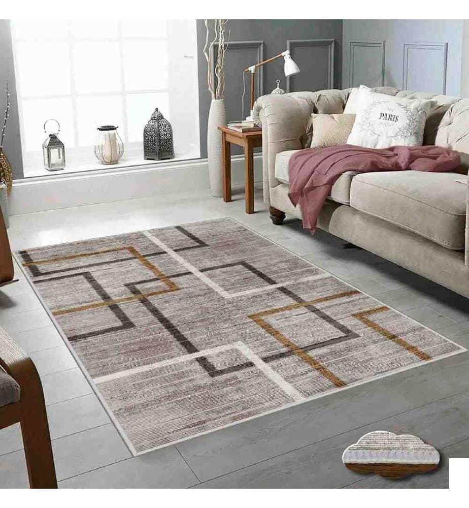 Tapis, vison, brun, 100% polyester, 100 x 200 cm