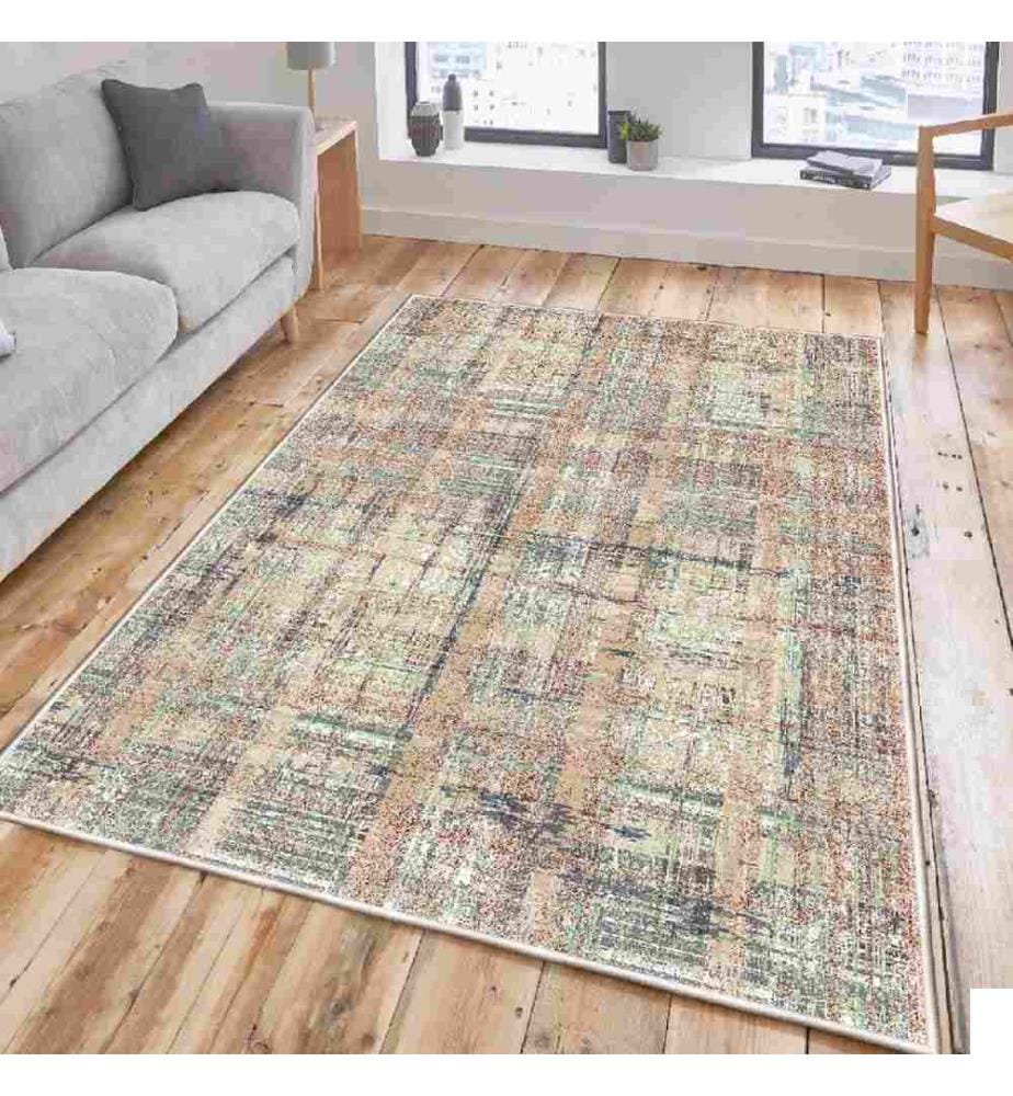 Tapis, vison, vert, gris, 100% coton, 180 x 280 cm