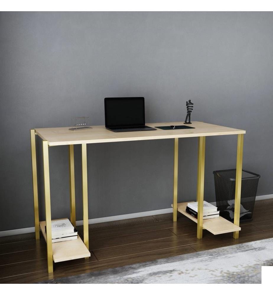 Bureau d'étude, chêne doré, panneau de particules mélaminé